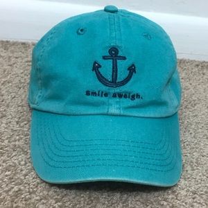 Life is Good. Teal anchor hat for smaller heads